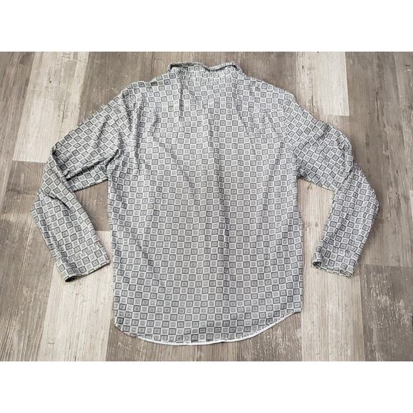 Michael Kors Abstract Art Design Long Sleeve Button Down Collared Dress Shirt - Picture 2 of 8